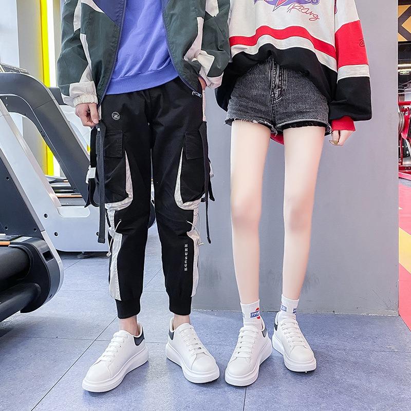 Couple versatile little white shoes women's summer platform dad heightening shoes casual shoes men's 6