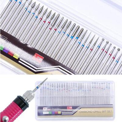 30-teiliges professionelles Maniküre- und Pediküre-Bohrfeilen-Bit-Set, Nagelschleifkopf-Werkzeug