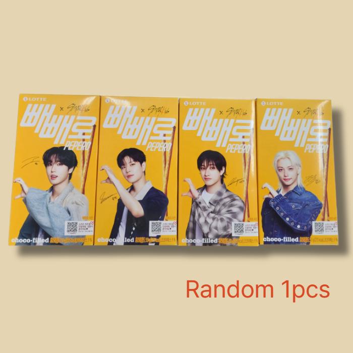 LOTTE Pepero Originale / Biscotti Bianchi / Mandorla / Crunky – Edizione Limitata Stray Kids (8 Opzioni) # ChoField 53g X 1PCS