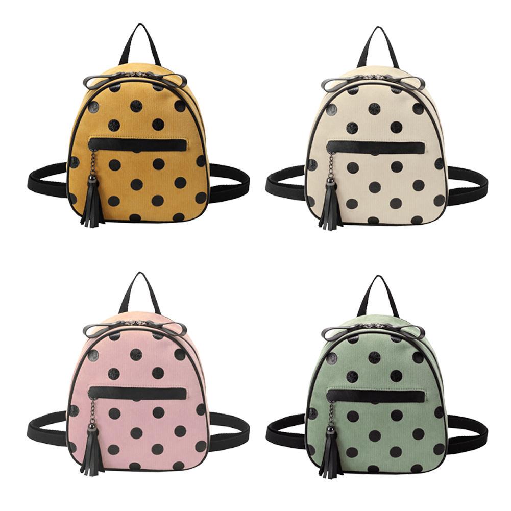 polka dot backpack purse