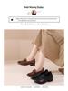 Women's Retro Low Heel Cowhide Shoes: Comfortable, Versatile, Non-Slip Soft Sole, Ideal for Commuting.