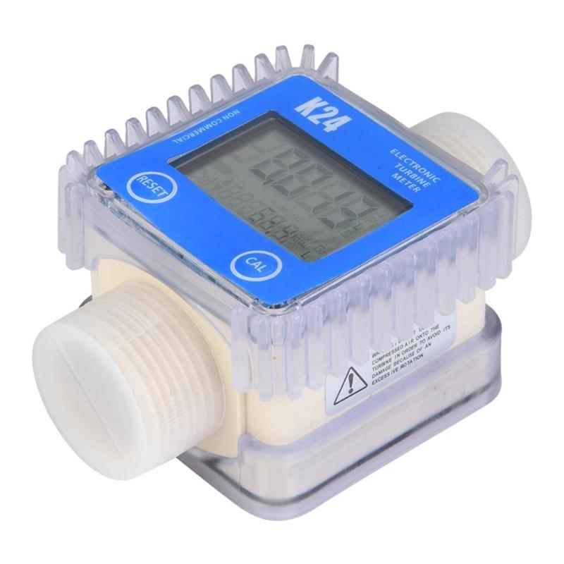 K24  Digital LCD  for Turbine Fuel Flow Tester Flow Meter  for Chemicals Water Sea Liquid Flow Meter Measuring Tools