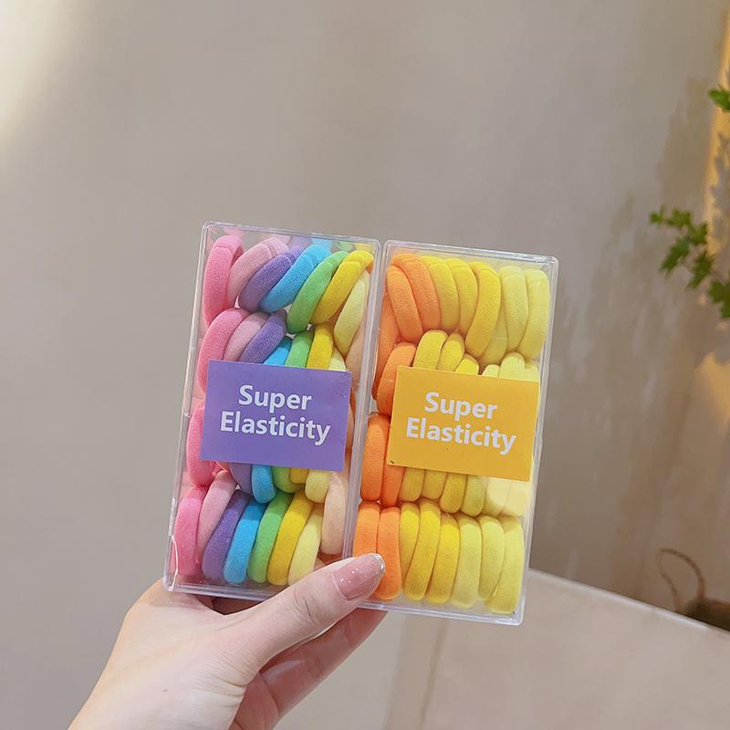 Korean Style Colorful Gradient High Elasticity Hair Ties for Girls' Ponytails