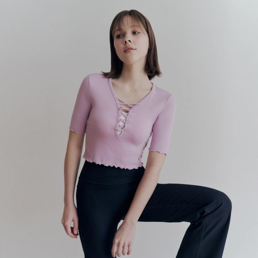 Huit Open String Crop Tee Htwts3j09t