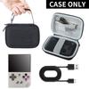 Hard Carrying Case Shockproof Travel Storage Bag with Fixing Straps&Mesh Pocket for RG35XX Plus Handheld Game Console