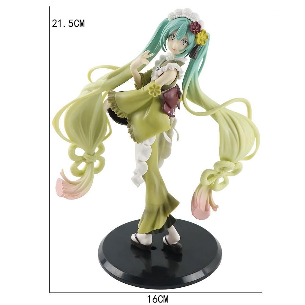 New Anime Figure Hatsune Miku Cinderella Wonderland Long Hair Princess Kawaii Virtual Singe  Model Collecting Toys