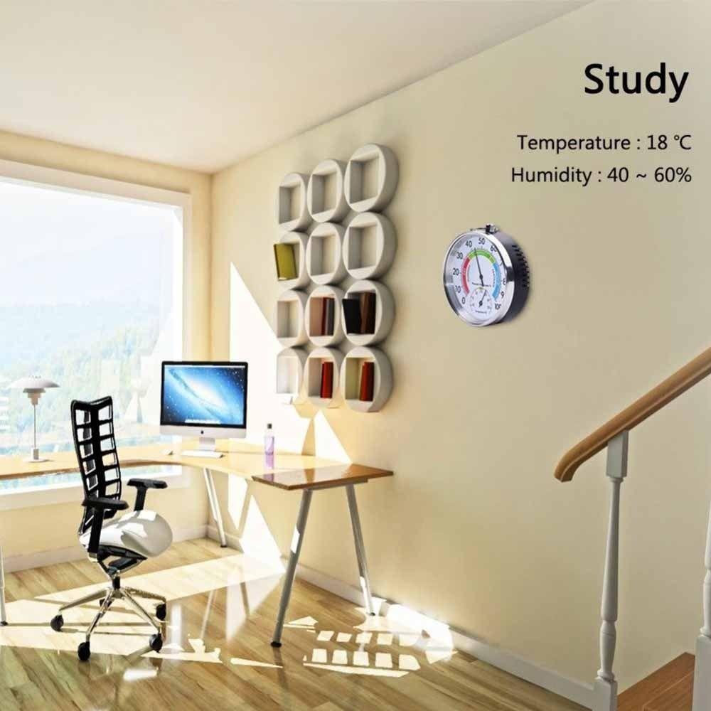 2 In 1 Wall Thermometer Hygrometer Wall-mounted Sensor Temperature Humidity Gauge  Sauna Room