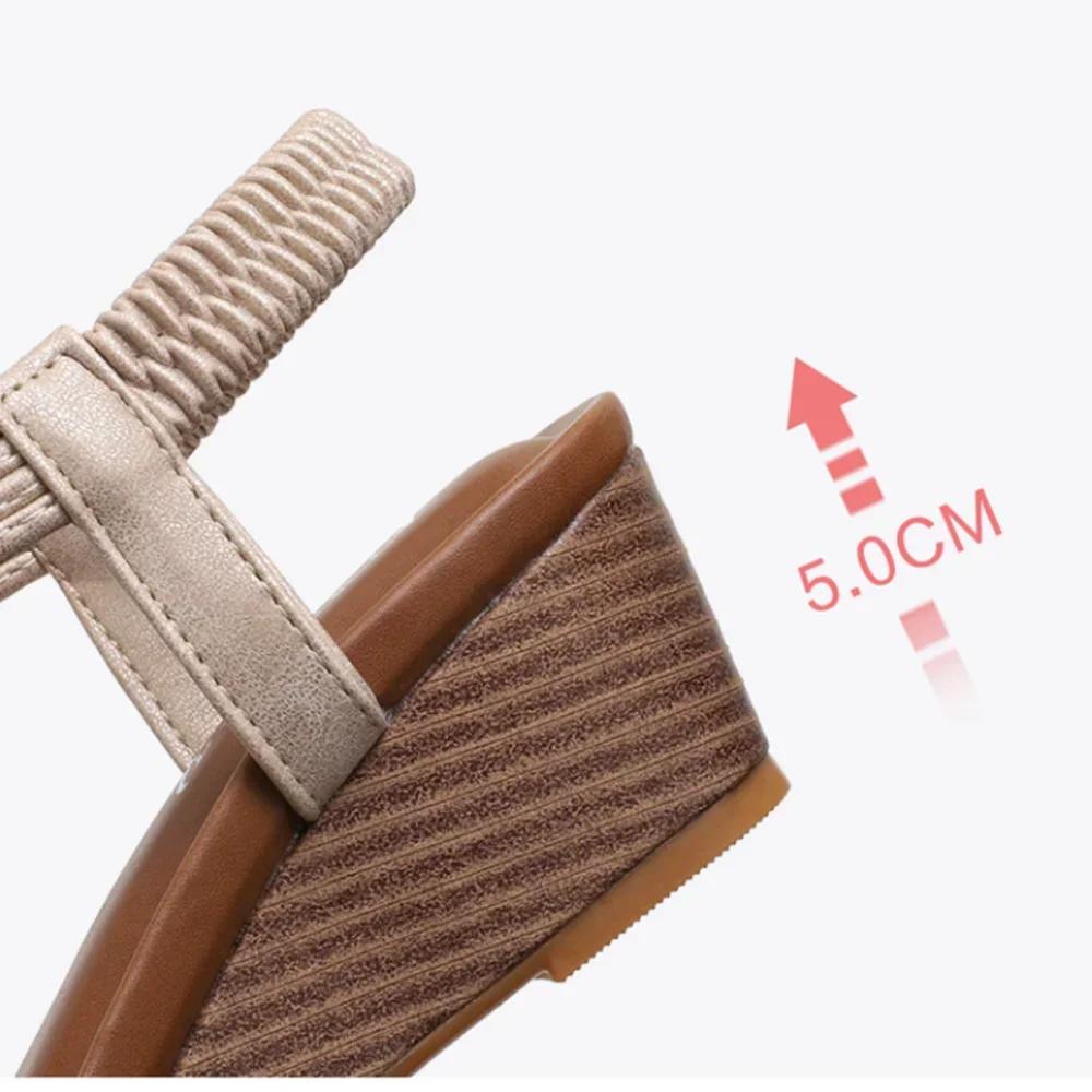 Fashion Bohemian Wedge Sandals Women Vintage Women Sandals Anti-Slip Roman Shoes Women Casual Sandals Platform Gladiator Shoes