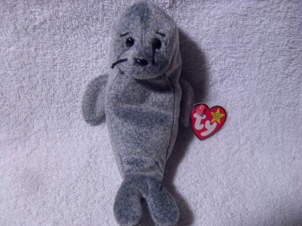 

Ty Beanie Babies BEANIE BABIES SLIPPERY Плюшевая игрушка Тюлень зелёный