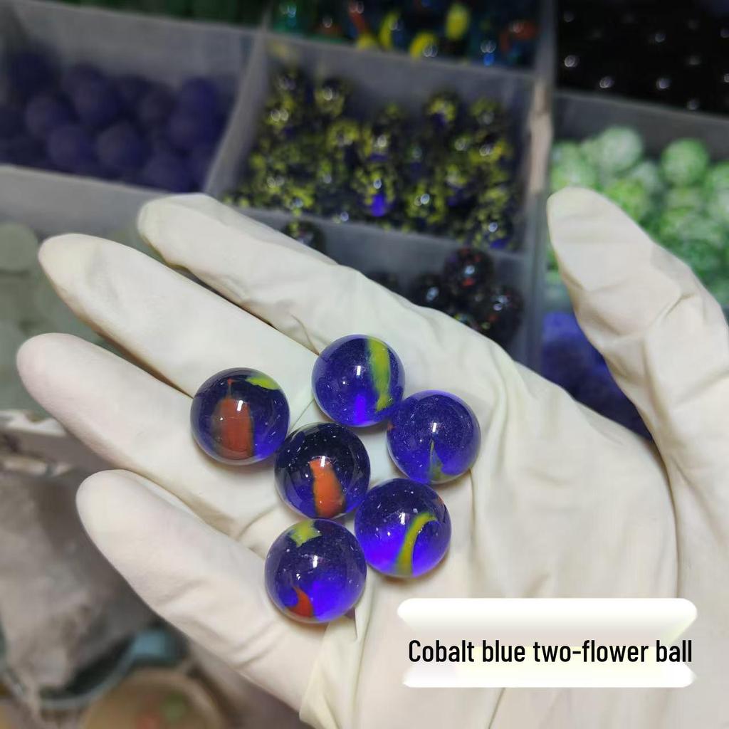 16mm Mixed Checkered Glass Beads & Marbles - Nostalgic Crystal Balls for Kids