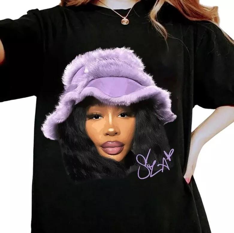 Sza Purple Tee Black Unisex T-Shirt Unisex T-Shirt XXXXL
