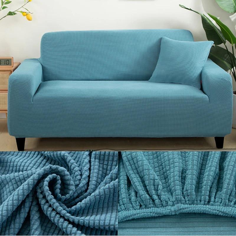 Sofa Cover for Living Room Thick Elastic Polar Fleece Cover for Sofa Couch Armchair 1/2/3/4 Seat L Shaped Corner Sofa Cover