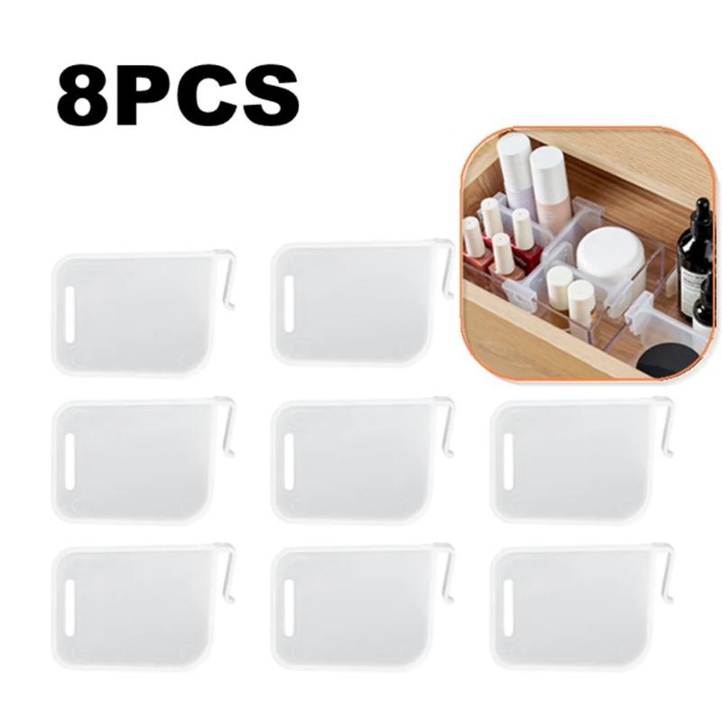 2/4/8/16/24 Stück Kühlschrank-Aufbewahrungs-Trennwand, einziehbare Trennwand aus Kunststoff, Aufbewahrungsschiene, Küchenflaschen-/Dosenregal-Organizer