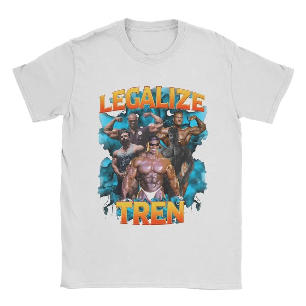 Ronnie Coleman Koszulki Męskie Koszulki Casualowe Krótki Rękaw Okrągły Dekolt T-Shirt 100% Bawełna Odzież Plus Size