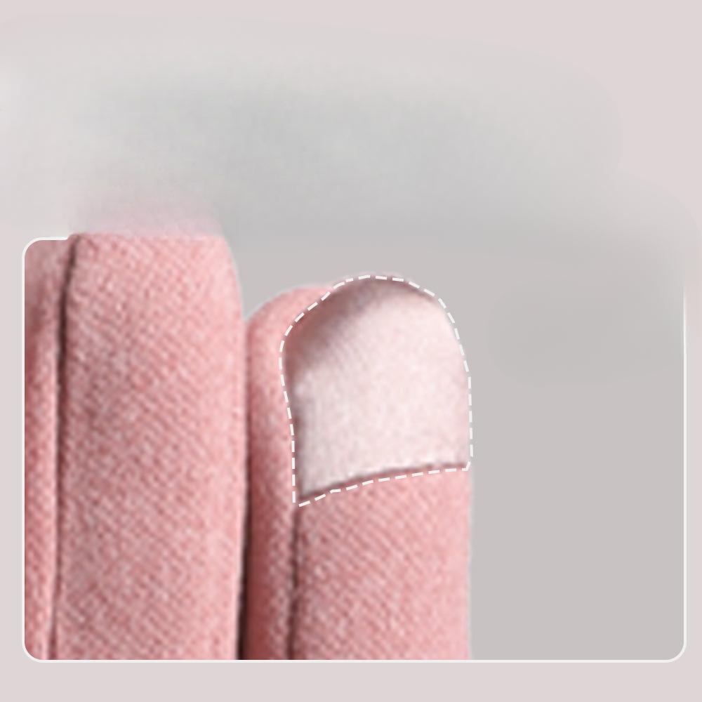 Winter Windproof Waterproof Plus Velvet Warm Touch Screen Autumn and Winter Outdoor Riding Single Layer Composite Gloves