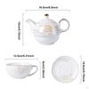 Porcelanowa Herbatka dla Jednej Osoby Zestaw Ceramiczny Dekoracyjny Przyjemność Serwowania Czajnik Kwiatowy
