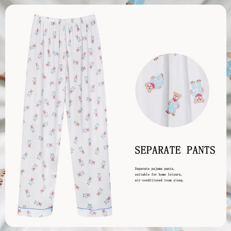 Women's Korean-Style Loose Pajama Pants - Imitation Cotton, Spring/Autumn