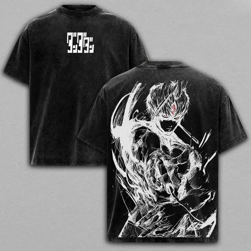 

Okarun Print T-shirt Anime Dandadan Clothing Men Women Oversized Cotton Tshirts Retro Washed T Shirt Harajuku Male Casual Tops XXL чорний