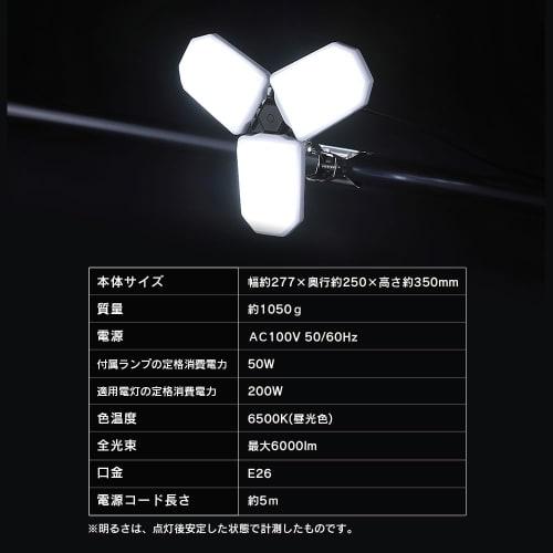 IRIS OHYAMA Variable Light Distribution LED Clip Light Indoor LED Floodlight 6000lm ILW-60GWC