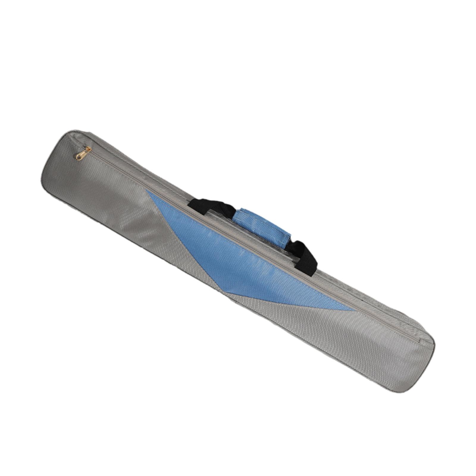 

Pool Cue Case 7 Holes with Adjustable Shoulder Strap with External Pocket Billiards Supplies Stylish Portable Protector Pouch сірий
