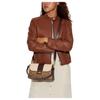 Coach Grace Series 26 Classic Monogram Logo Embossed Charm Tote Bag Women Tote Bag Brown CC066-IMUPM