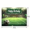 2D Flat Design 1-piece Inflatable Football Field Birthday Banner Suitable for Various Events and Any Occasion