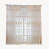 Boho Embroidered Gauze Curtains Jacquard Curtain Set with Grommet Top,Decorative Sheer Curtains for Bedroom and Various Room