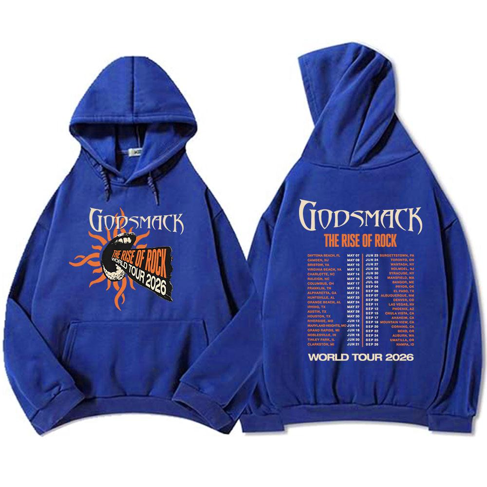 GODSMACK The Rise of Rock Tour 2026 Hoodies Casual Men Women Pullovers Graphic Tops Fleece Long Sleeve Hooded Sweatshirts