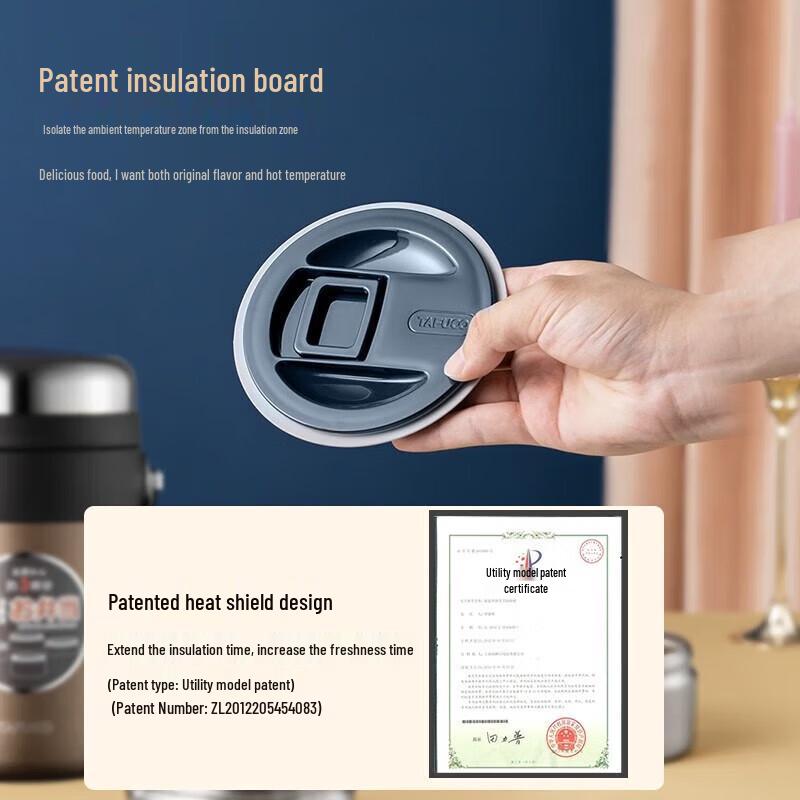 TAFUCO 3-lagers isolerad matlåda i rostfritt stål 316