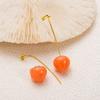 18K Gold-Plated Fruit & Vegetable Earrings: European & American INS-Inspired Fresh Design