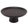 Simple Tall Fruit Plate Household Solid Wood Round High Fruit Cake Tray Tall Fruit Bowl Black