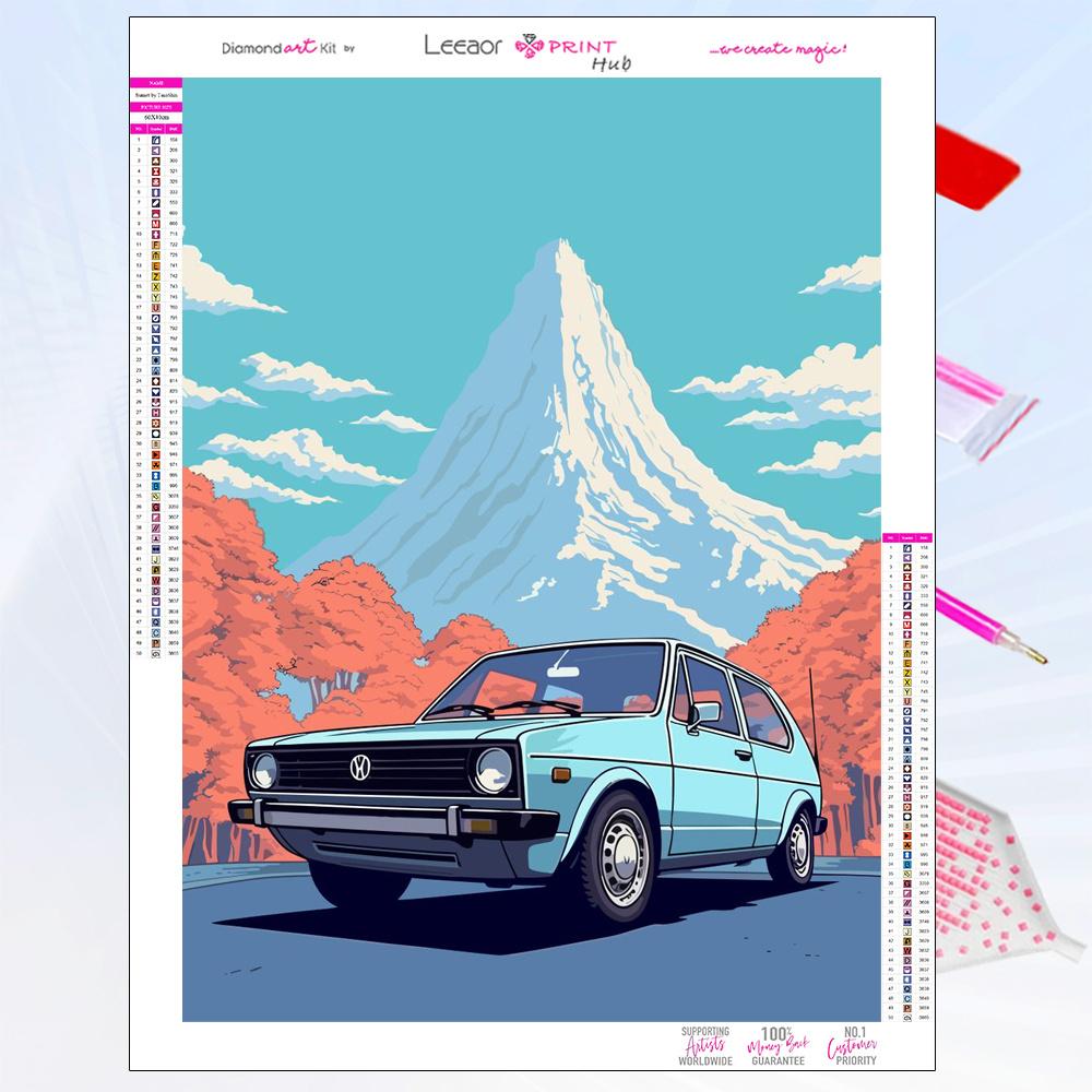 Kolorowe Samochody Malowanie Diamentowe Nowość 2026 Ulubione Zabawki Chłopców Pełna Mozaika z Cyrkonii Haft Zestaw do Haftu Krzyżykowego Dekoracja Domu