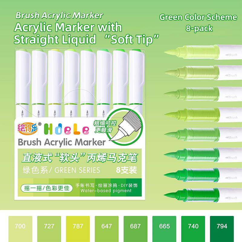 Acrylic Paint Markers Brush Soft Tip Direct Ink Waterproof Flexible Tip Art Pens for Craft And Art Supplies