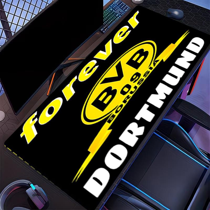 Tapis de Souris Impression Borussia Dortmund, pour Clavier Pad Ordinateur Portable Mat pour Bureau Utilisation à Domicile, Décoration de Bureau, Cadeau d'Anniversaire Parfait pour les Joueurs