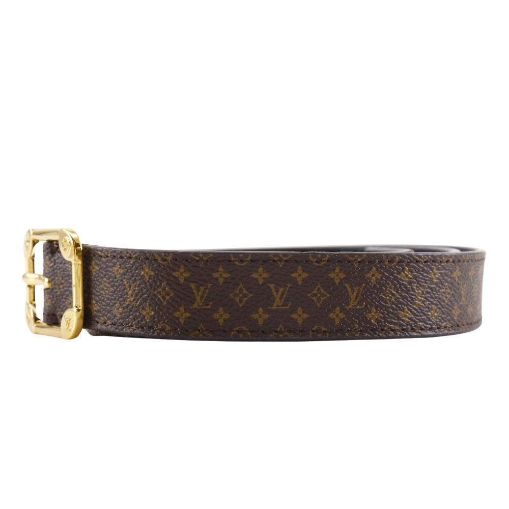 LOUIS VUITTON Ceinture Malletier belt M9943 Brown Monogram canvas unisex Used