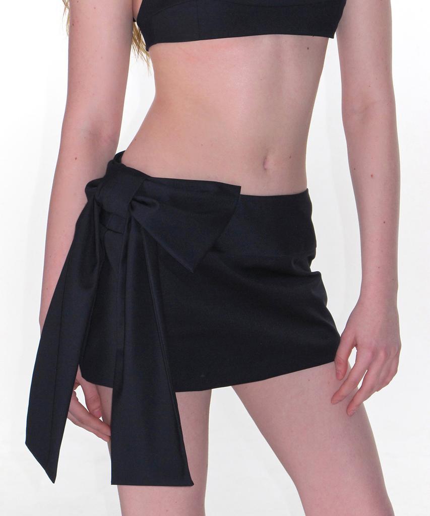 CRANK Ribbon Micro Skirt_Navy