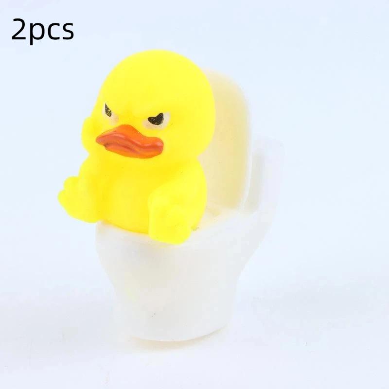Cute Toilet Duck Friend Kawaii Statue, Desktop Car Bookshelf Bathroom Decor, Christmas Gift, Small Ornament, Perfect For Festive