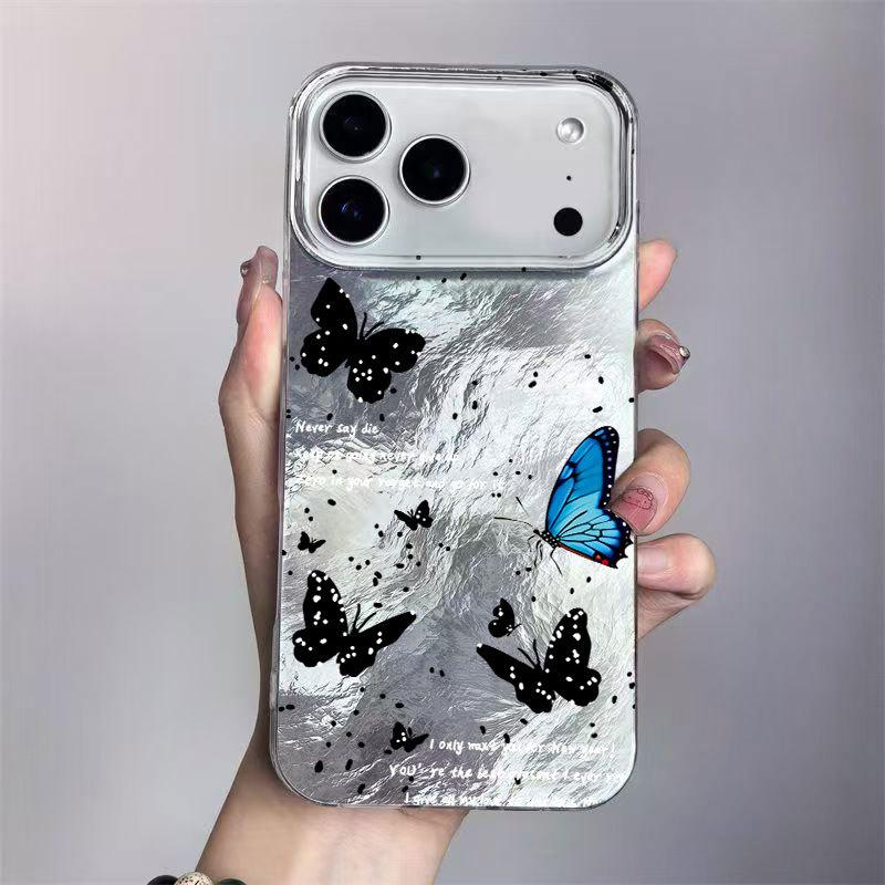 Cute Polka Dot Butterfly Transparent Hard Phone Case For Apple Iphone