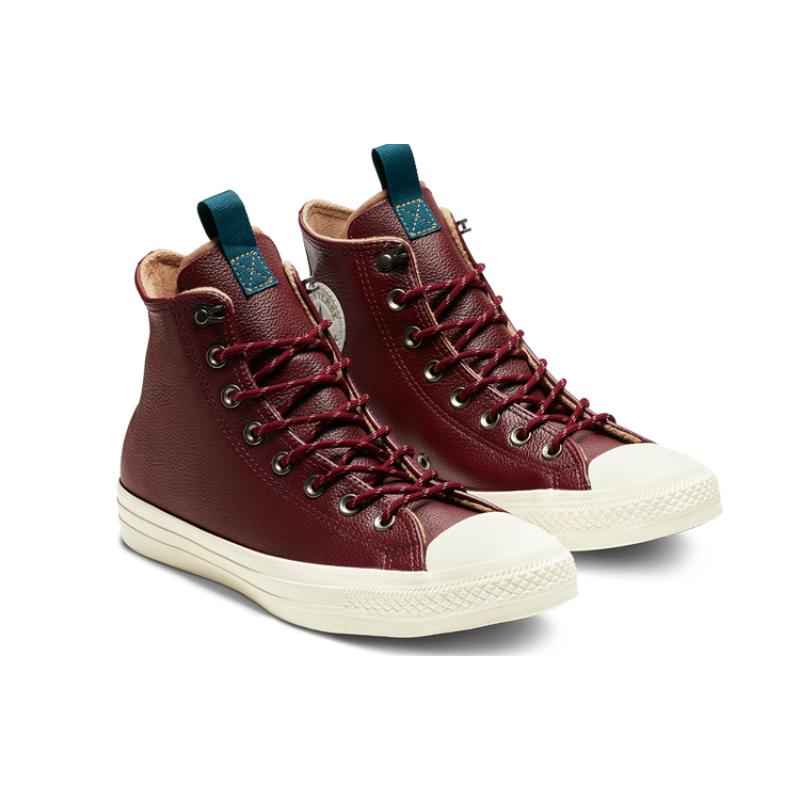 Converse Chuck Taylor All Star Desert Storm Leather High Top Classic Comfort High Top Espadrilles Unisex Burgundy
