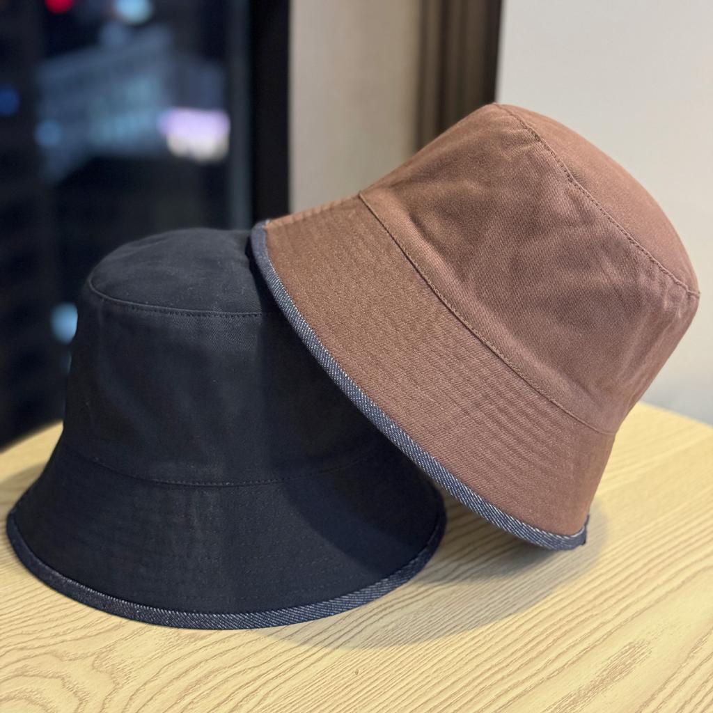 Retro Denim Fisherman Hat for Women in Autumn and Winter Fashion Versatile Face Showing Small Basin Hat Sunshade Bucket Hat