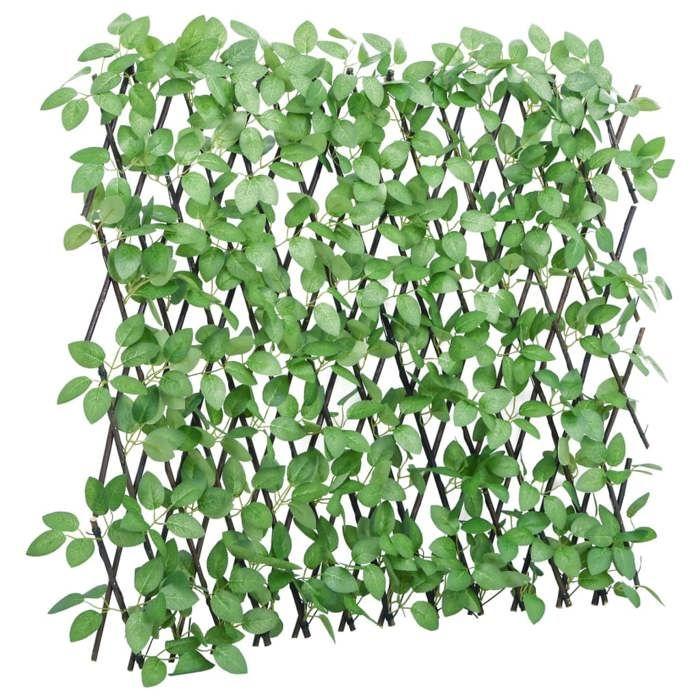 VidaXL Treillis de Lierre Artificiel Extensible, Écran de Clôture, Brise-vue d’Intimité, Décoration de Jardin Extérieur, 366586