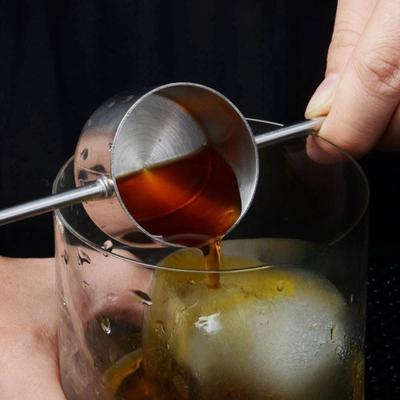 Stainless Steel Cocktail Jigger 30ml Double Bead Design Precision Mixing Tool Long Rod Professional Bar Measure Cup