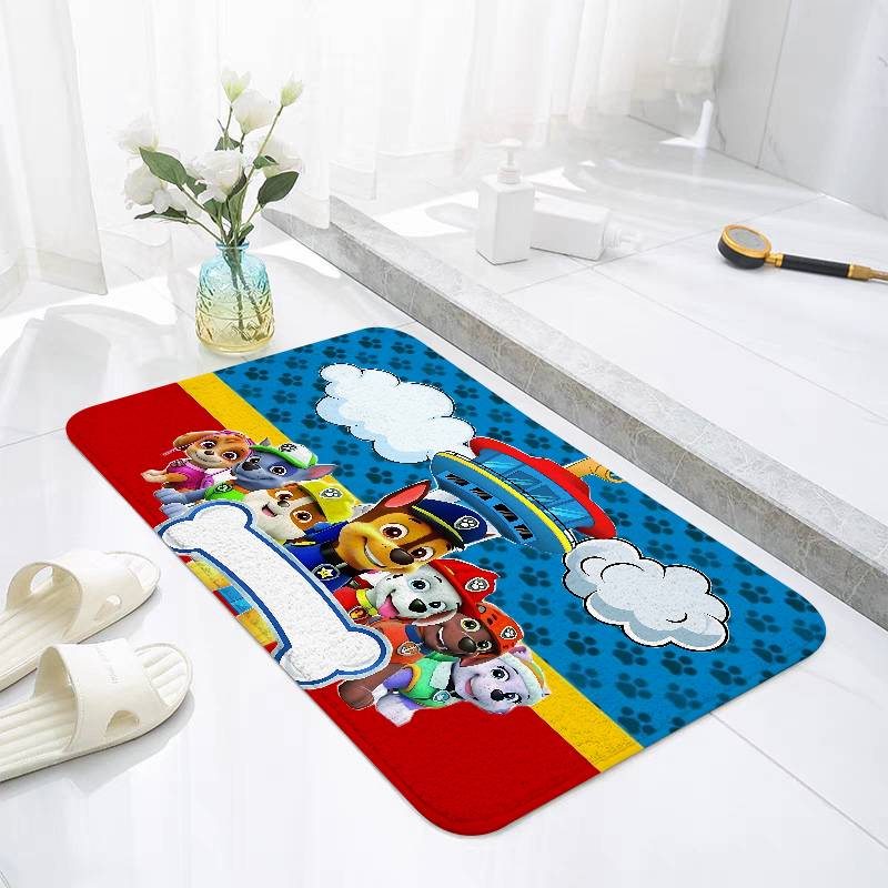 Anime P-Paw P-PatrolS Cute Floor Mats Laundry Rug Carpet For Living Room Decor Lounge Area Anti-slip Foot Mat Entrance Doormat