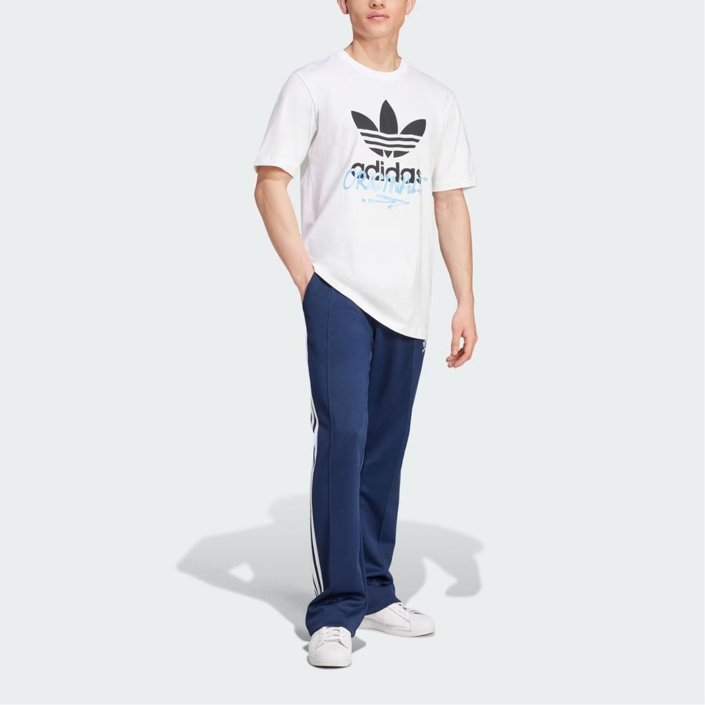 adidas Originals Ts Street 1 Crew Neck Logo Letter Short Sleeve T-Shirt Men Tops White IX6750