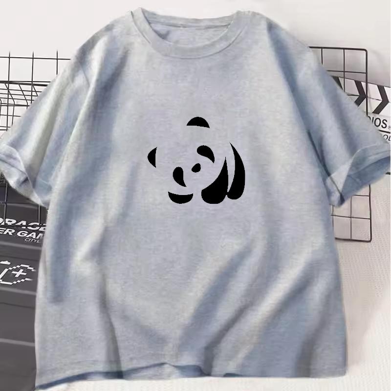 Camiseta Estampada Panda De Dibujos Animados Para Mujeres Camiseta Casual Hip Hop Harajuku Camiseta Relajada