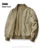 Men's Cotton Flight Jacket - Casual Air Force Baseball Collar Outerwear