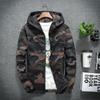 Male Outwear Streetwear Outdoor Jacket Men Casual Hoodie Jackets Spring Camo Hooded Windbreaker Coa