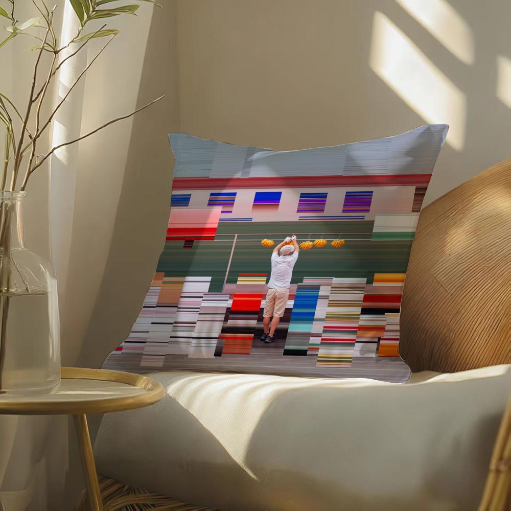 Abstract World Premium Printing Pillow Case Silky Elegant Comfort Sofa Bed Invisible Zipper