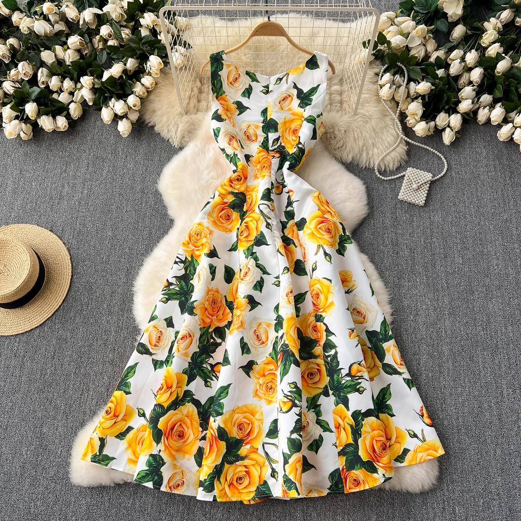 sachin and babi light blue dress Tie Front Striped Dress Yellow | Beach holiday dresses main image 0