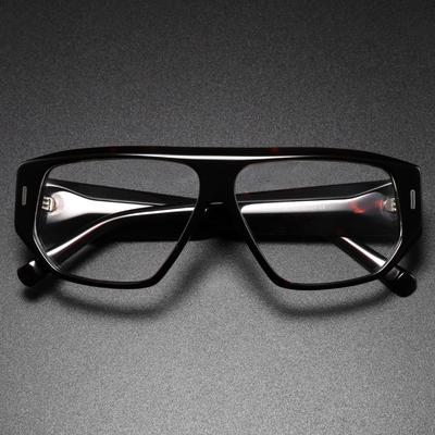Luxury Brand Designer Thick Acetate Oversized Frame for Men Women Trendy Optical Eyewear Stylish Shield For Men Lentes De Sol